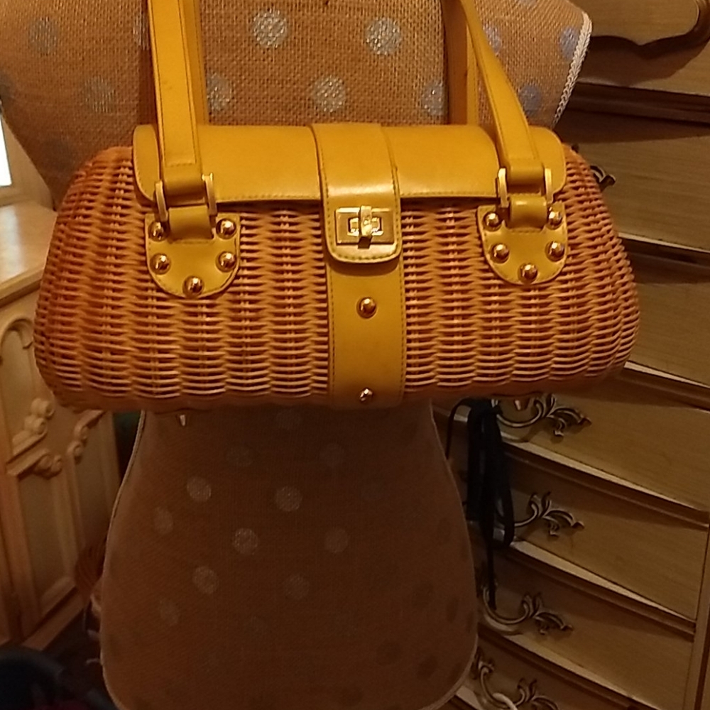 Etienne Aigner wicker purse .